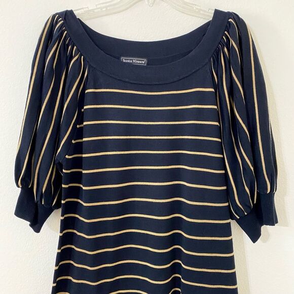 Jessica Howard Puff Sleeve Sweater Dress Striped Size XL - Picture 5 of 14